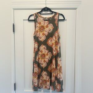 Loft Printed Swing Dress